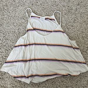Size L Abound White Women’s Striped Tank Top in Amazing condition!